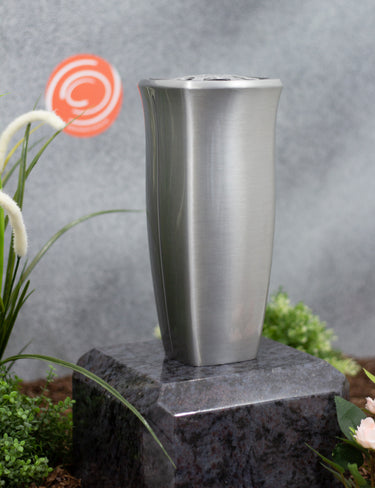 Grabvase Aluminium glänzend
